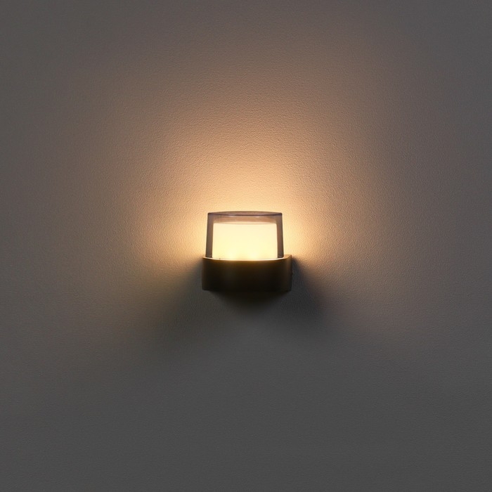 Светильник фасадный «Гранд», FSD-082, 5 Вт, 3000К, IP65, 220 В, металл, черный