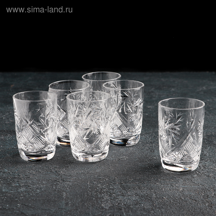 Набор стопок хрустальных для вина «Мельница», 35 мл, 6 шт Набор стопок хрустальных для вина «Мельница», 35 мл, 6 шт