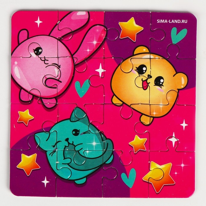 Антистресс сквиш мялка с пазлом «Веселые друзья» Антистресс сквиш мялка с пазлом «Веселые друзья»