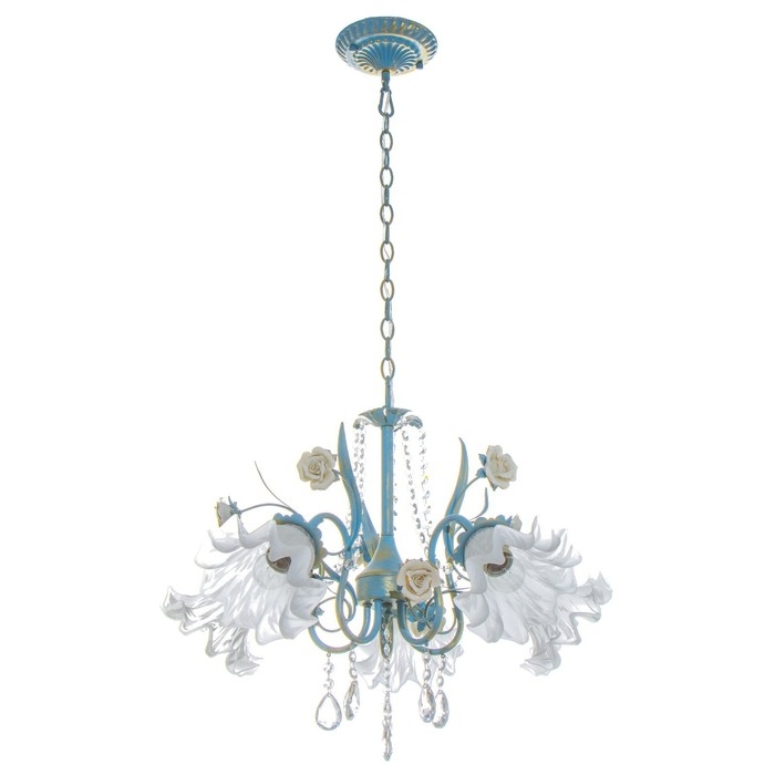 Люстра Люстра "Лиана" 5хЕ27 40Вт синий 45х45х40-90 см BayerLux