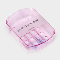 Мыльница на присосках Bath Collection, пластик, 13×10×3 см, цвет МИКС