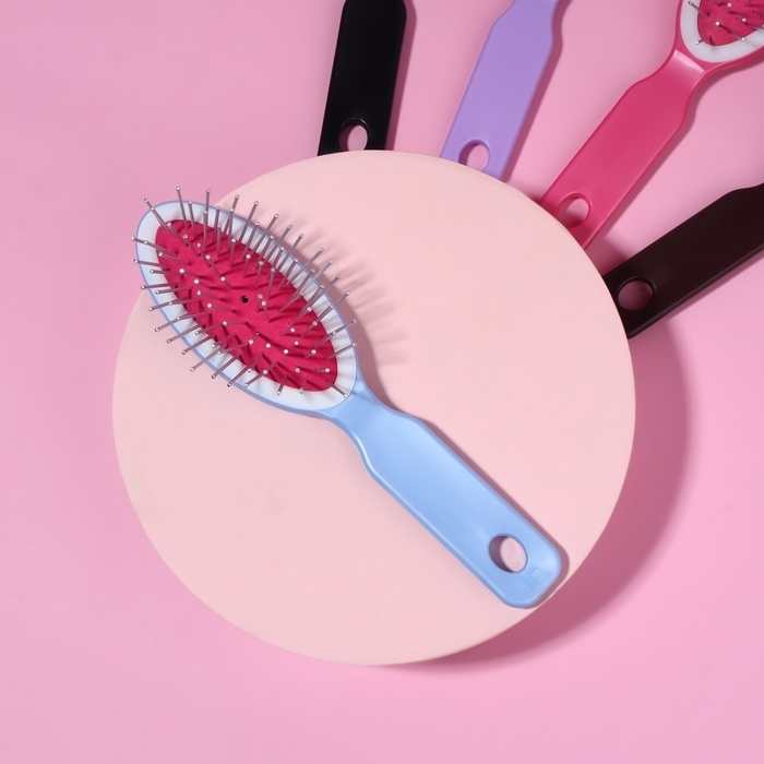 Расчёска массажная, 4 × 17 см, цвет МИКС