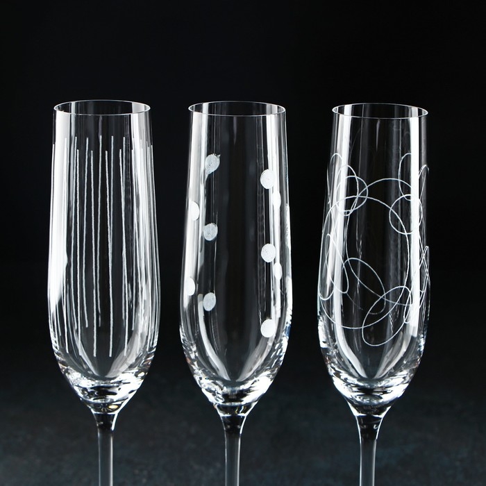 Набор бокалов для шампанского «Виола. Elements», 190 мл, 6 шт Набор бокалов для шампанского «Виола. Elements», 190 мл, 6 шт