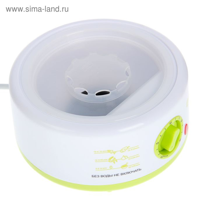 Пароварка Sakura SA-7213GR, электрическая, 500 Вт, 5 л, 2 яруса, бело-зеленый Пароварка Sakura SA-7213GR, электрическая, 500 Вт, 5 л, 2 яруса, бело-зеленый