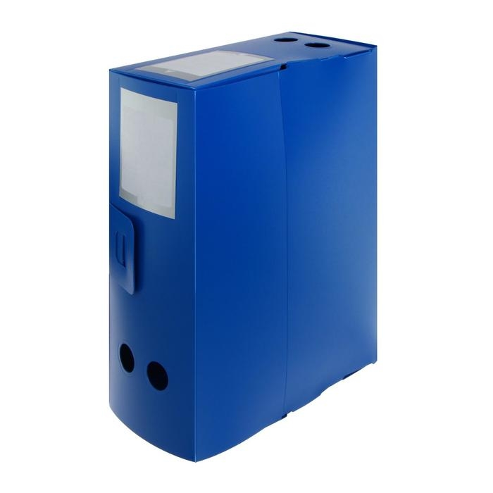 Папка-короб архивная А4, корешок 120 мм, пластик, Calligrata, вырубная застежка, синяя, до 1100 листов Папка-короб архивная А4, корешок 120 мм, пластик, Calligrata, вырубная застежка, синяя, до 1100 листов