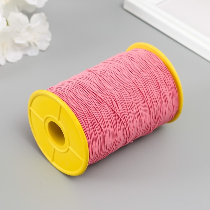 Спандекс для бисера, длина 500 м, цв. розовый Спандекс для бисера, длина 500 м, цв. розовый