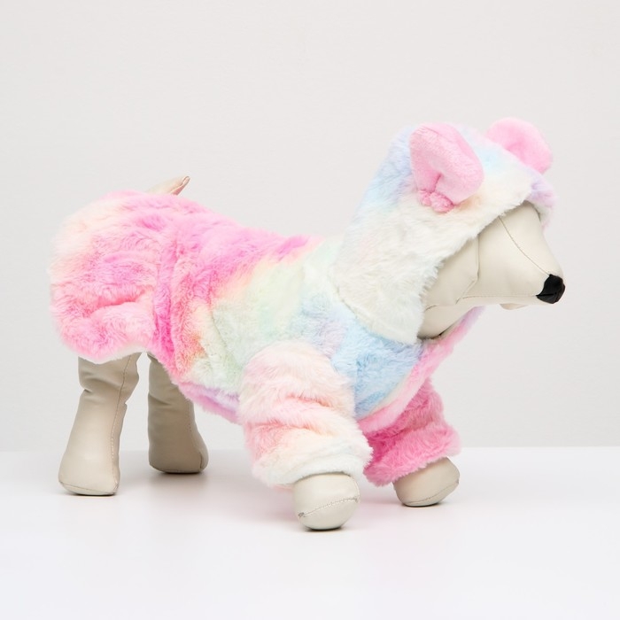 Куртка  Куртка "Зайчонок" с капюшоном , размер XS (ДС 20, ОШ 12,5 см, ОГ 30см), пастельная