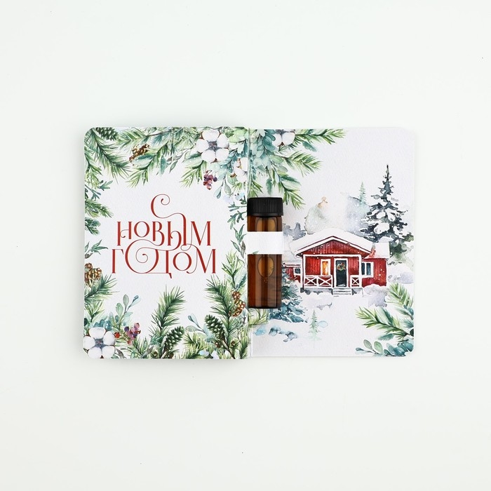 Аромамасло новогоднее на открытке «Новый год: Верь в чудеса», аромат еловые ветки, 5 мл Аромамасло новогоднее на открытке «Новый год: Верь в чудеса», аромат еловые ветки, 5 мл