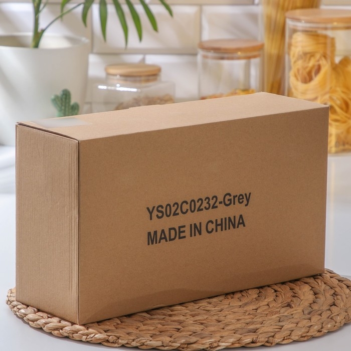 Набор банок для сыпучих продуктов Grey, 11×18 см, 3 шт, цвет серый