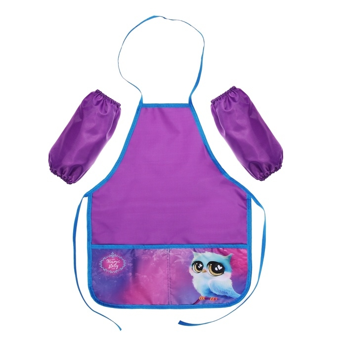 Фартук для труда + нарукавники, 485 х 395/250 х 160 мм, рост 116-146 см, Calligrata, ФТН-S/2022 Фартук для труда + нарукавники, 485 х 395/250 х 160 мм, рост 116-146 см, Calligrata, ФТН-S/2022 "Сова"