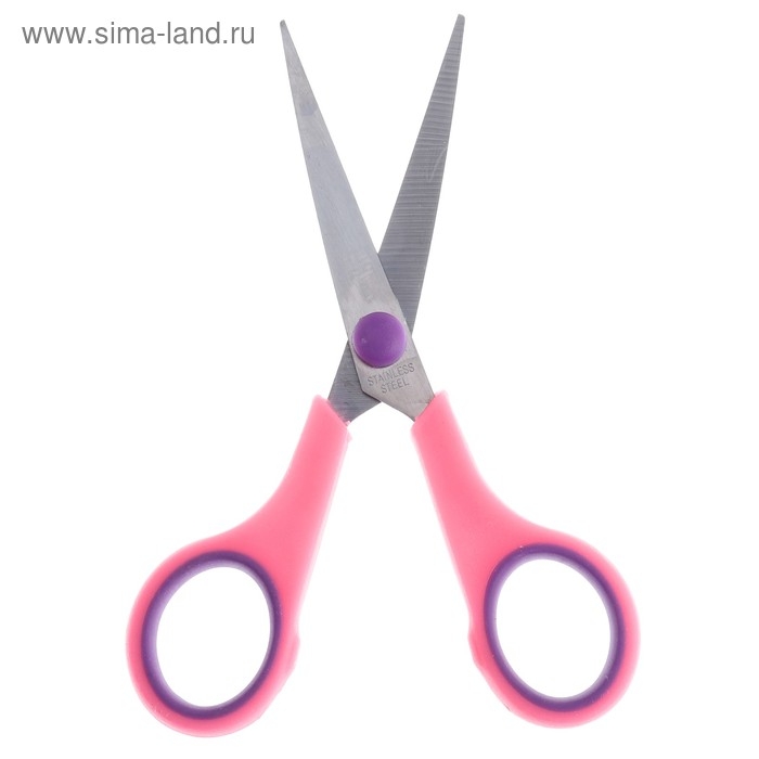 Ножницы канцелярские Ножницы канцелярские "Тропик", 13,5 см, пластиковые ручки, блистер, корпус МИКС