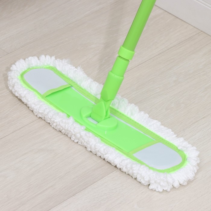 Швабра для мытья пола Доляна, микрофибра 38×8 см, гибкие края, телескопическая ручка 80(120) см Швабра для мытья пола Доляна, микрофибра 38×8 см, гибкие края, телескопическая ручка 80(120) см