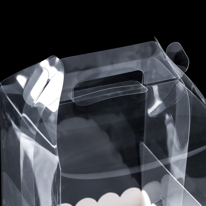 PVC Коробка для бенто-торта 16 х 16 х 18 см PVC Коробка для бенто-торта 16 х 16 х 18 см