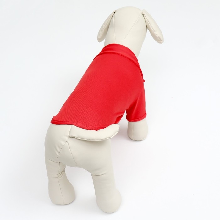 Футболка-поло для животных, S (ДС 25, ОГ 35, ОШ 24 см), красная Футболка-поло для животных, S (ДС 25, ОГ 35, ОШ 24 см), красная