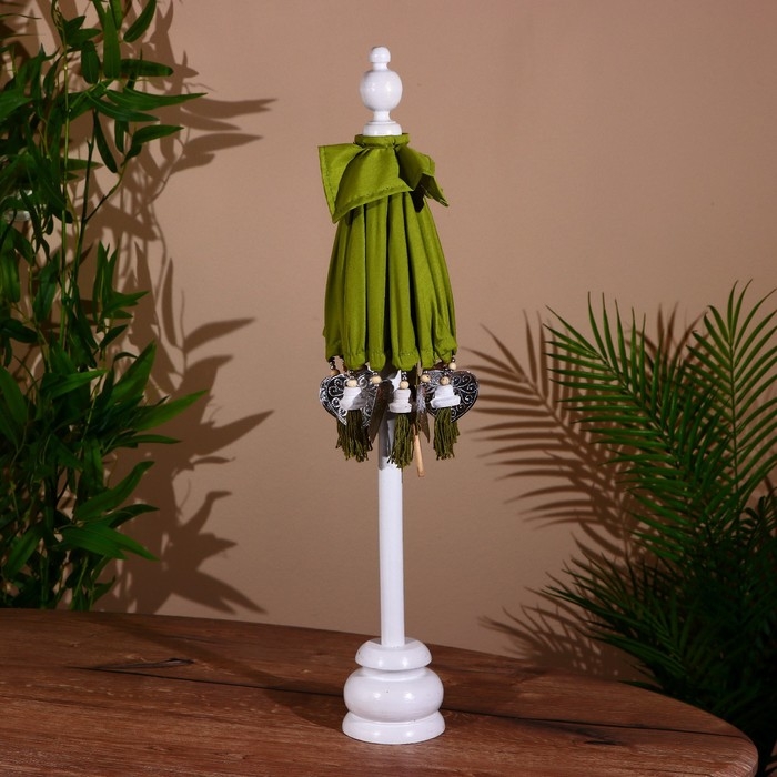 Сувенир интерьерный  Сувенир интерьерный "Зонтик" салатовый 60 см