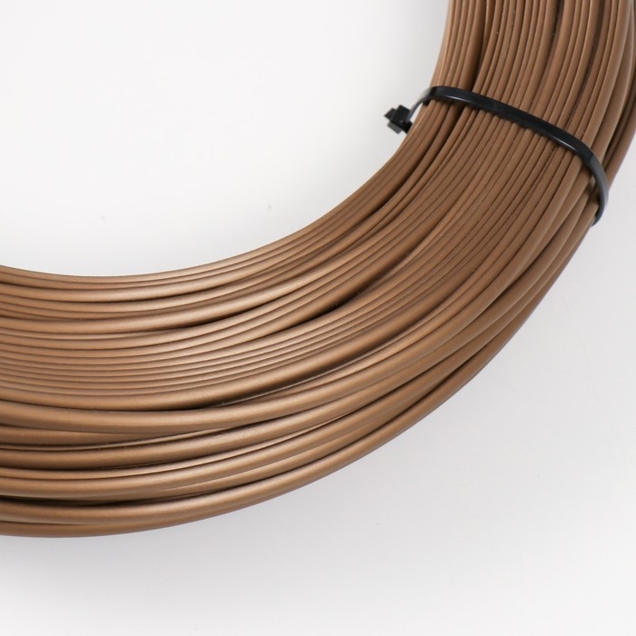 Ротанг искусственный гладкий 6 мм 100 м полутрубка ( бронза металик) Ротанг искусственный гладкий 6 мм 100 м полутрубка ( бронза металик)