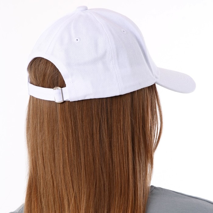 Кепка женская с кольцами, цвет белый, р-р 56