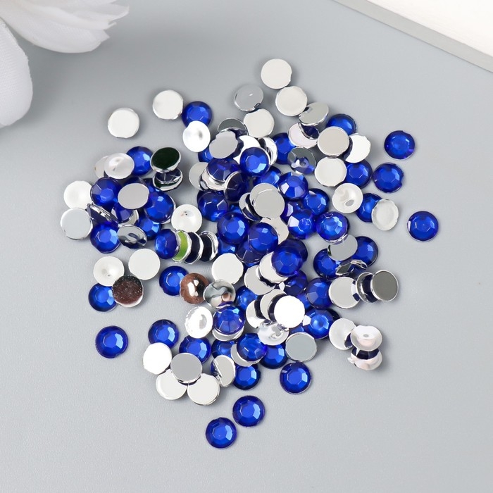 Декор для творчества в бутылочке Декор для творчества в бутылочке "Стразы. Ярко-синий" набор 500 шт d=0,5 см 7х2х2 см