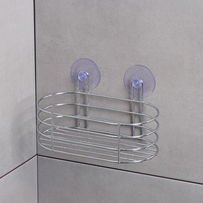 Полка на вакуумных присосках Доляна, 20×10×10 см Полка на вакуумных присосках Доляна, 20×10×10 см