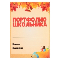 Листы-вкладыши для портфолио школьника, 30 листов (титульный, содержание, 28 разделов ) "Дети", в папке