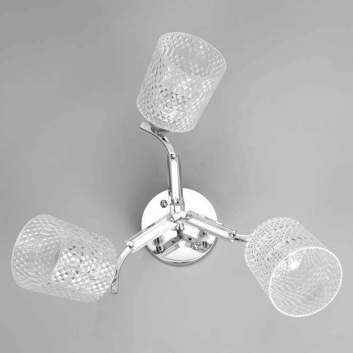 Люстра потолочная Люстра потолочная "Амис" E27 3х40Вт хром 47х47х22см