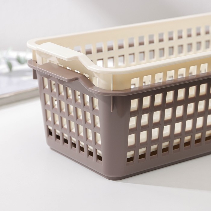 Корзина для хранения, 31,2×13×8,5 см, цвет МИКС Корзина для хранения, 31,2×13×8,5 см, цвет МИКС
