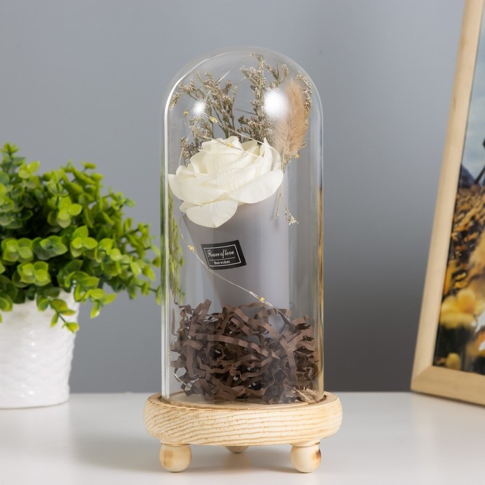 Ночник колба Ночник колба "Роза в букете" LED 3ААА 10х10х20 см RISALUX