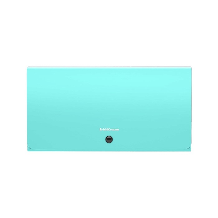 Папка-картотека, 260 х 138 мм (Travel), 12 отделений, 600 мкм, ErichKrause "Diagonal Pastel", на кнопке, тиснение "песок", микс