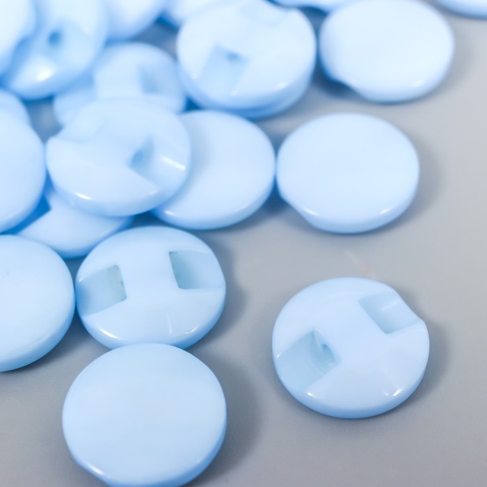 Пуговицы пластик на полуножке Пуговицы пластик на полуножке "Кругляш небесный" 1,3х1,3 см набор 50 шт 2х5,5х5,5 см