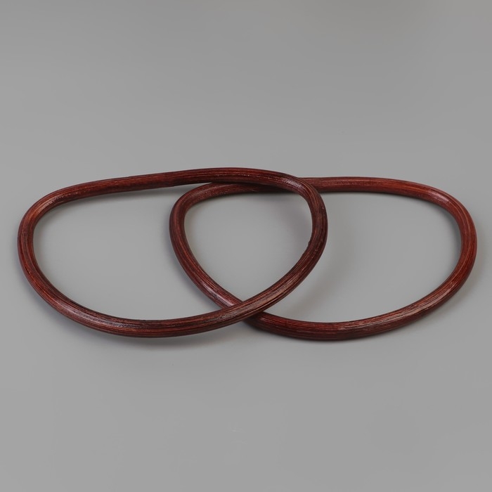 Ручки для сумки, 2 шт, бамбук, 17 × 13/15,5 × 11,5 см, цвет тёмно-коричневый Ручки для сумки, 2 шт, бамбук, 17 × 13/15,5 × 11,5 см, цвет тёмно-коричневый