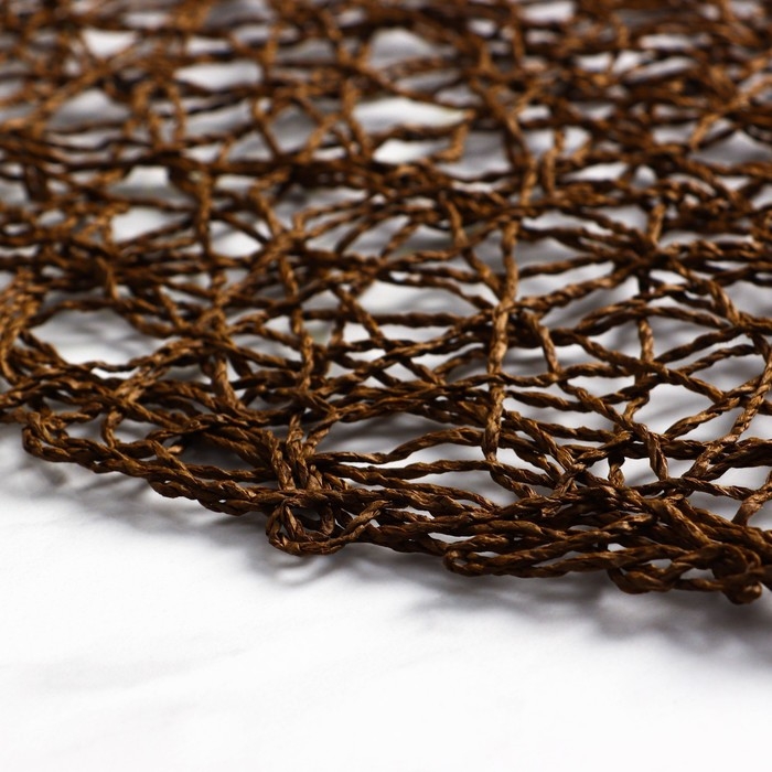 Салфетки сервировочные на стол Доляна «Одуванчик», 4 шт, d=38 см, цвет коричневый Салфетки сервировочные на стол Доляна «Одуванчик», 4 шт, d=38 см, цвет коричневый