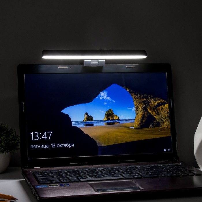 Светильник для ноутбука Светильник для ноутбука "Лайт" LED 5Вт 3000К-6000К 100Лм Ra80 USB черный 7,3х3,5х25см