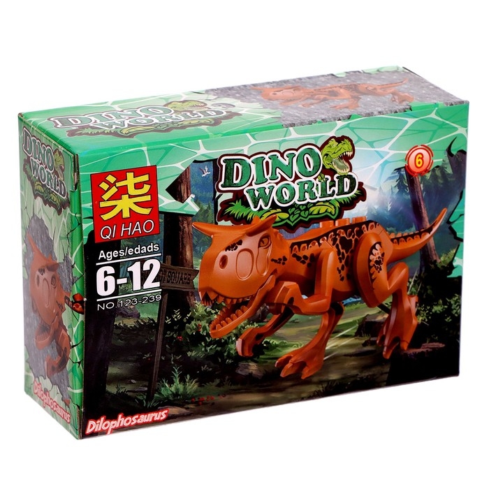 Конструктор блочный «Динозавры», 12 видов, МИКС