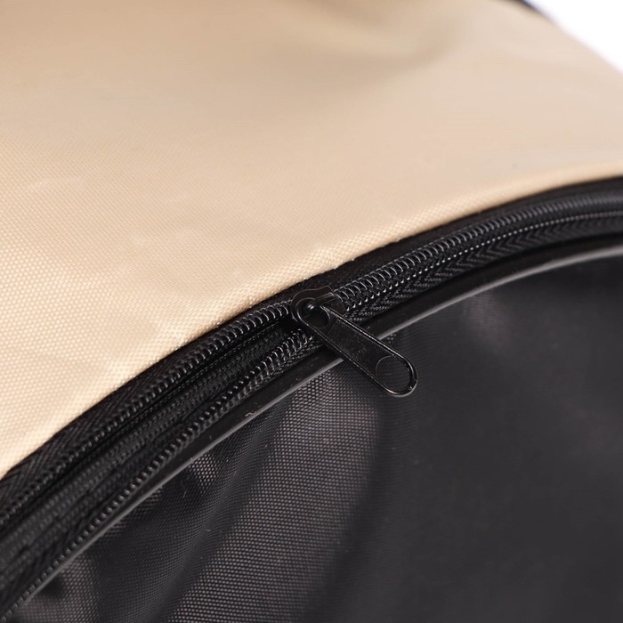 Сумка - переноска для животных, полукруглая, нейлон, 39 х 19 х 27 см, бежевая Сумка - переноска для животных, полукруглая, нейлон, 39 х 19 х 27 см, бежевая