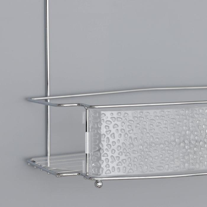 Полка 2-х ярусная Доляна, 30×13×37 см, цвет хромированный Полка 2-х ярусная Доляна, 30×13×37 см, цвет хромированный