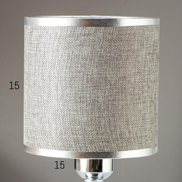 Лампа настольная "Санти" 1х40Вт Е27 хром 15х15х28 см RISALUX