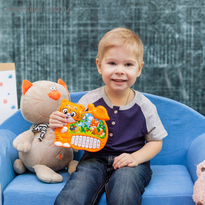 Музыкальная игрушка-пианино «Любимый тигруля», ионика, 4 режима игры, работает от батареек Музыкальная игрушка-пианино «Любимый тигруля», ионика, 4 режима игры, работает от батареек