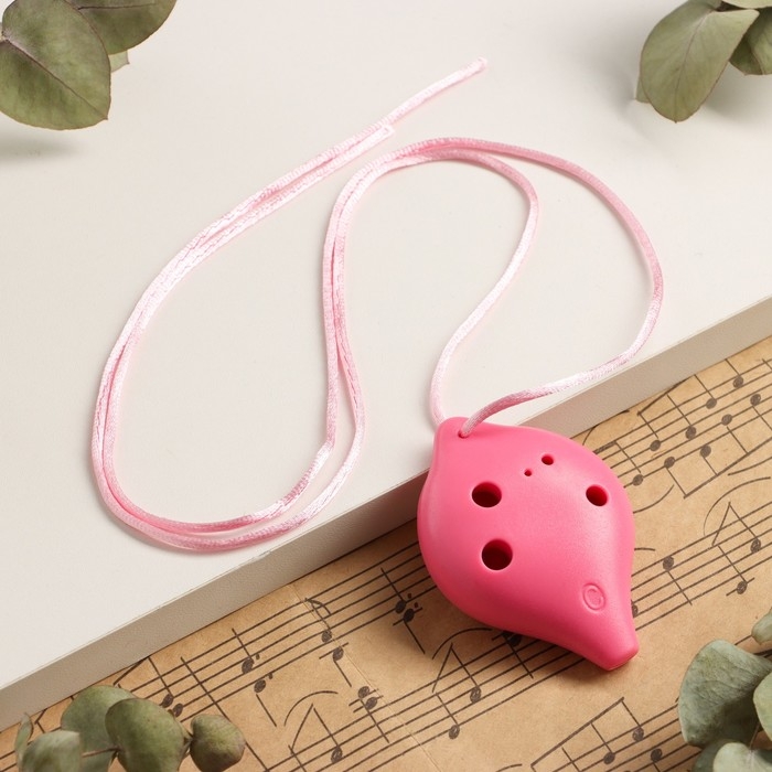 Окарина Music Life 6 отверстий, розовая, 6,7 х 4 х 3,2 см Окарина Music Life 6 отверстий, розовая, 6,7 х 4 х 3,2 см