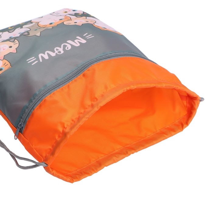 Мешок для обуви с карманом 420 х 340 мм, Calligrata МСО-7С, (мягкий полиэстер, плотность 210D),  Мешок для обуви с карманом 420 х 340 мм, Calligrata МСО-7С, (мягкий полиэстер, плотность 210D), "Коты"