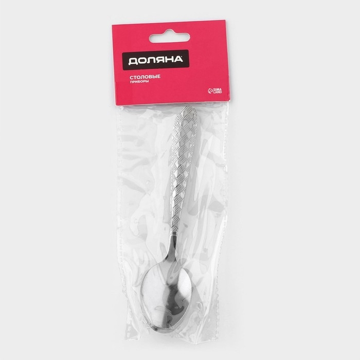 Набор ложек чайных из нержавеющей стали Доляна «Ромб», без золота, длина 15 см, 6 шт, цвет серебряный Набор ложек чайных из нержавеющей стали Доляна «Ромб», без золота, длина 15 см, 6 шт, цвет серебряный