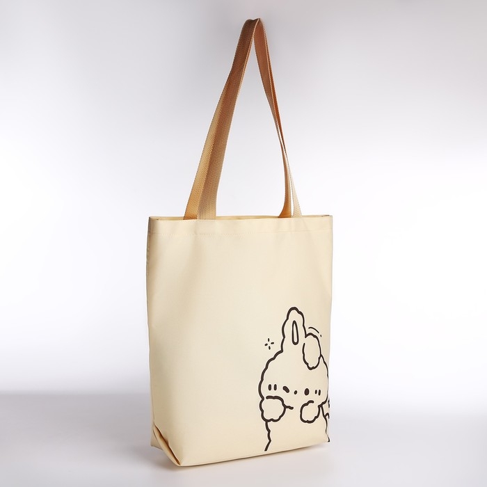 Шопер Зайка, 40х12х38, цвет бежевый Шопер Зайка, 40х12х38, цвет бежевый