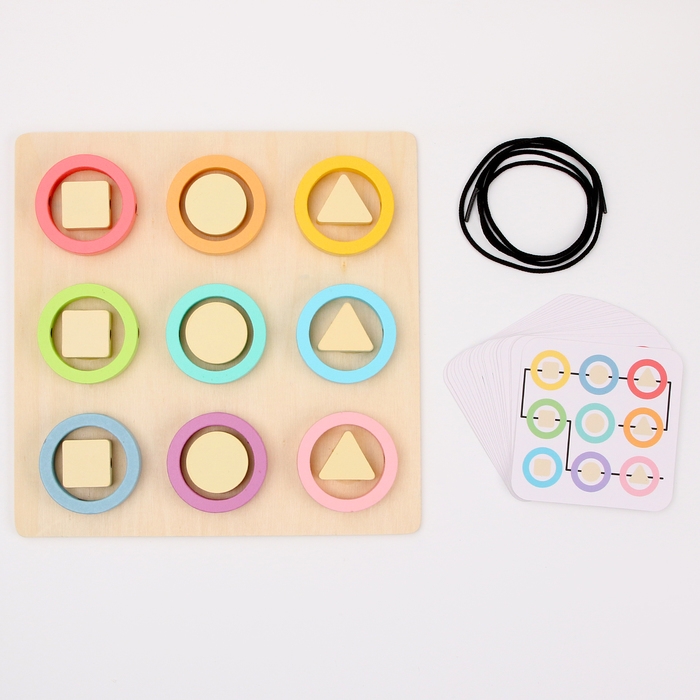 Развивающая игра «Весёлый шнурок» 22,5 × 22,5 × 1 см Развивающая игра «Весёлый шнурок» 22,5 × 22,5 × 1 см