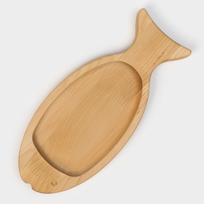 Доска разделочная и для подачи «Рыбка», 27,5×12×1,8 см, берёза Доска разделочная и для подачи «Рыбка», 27,5×12×1,8 см, берёза