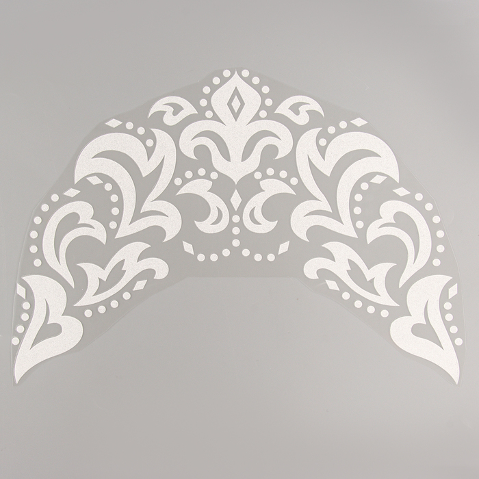 Термотрансфер «Морозный узор», набор 10 шт., цвет белый с серебром Термотрансфер «Морозный узор», набор 10 шт., цвет белый с серебром