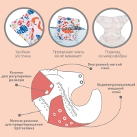 Трусики-подгузник, многоразовый «Фламинго», Крошка Я