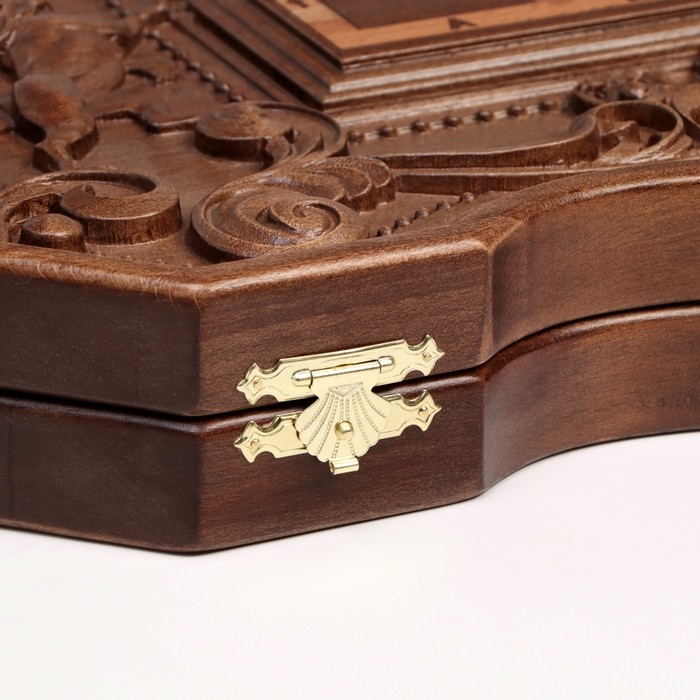 Настольные игры 3 в 1  Настольные игры 3 в 1 "Режанс": нарды, шахматы, шашки, из массива бука, патина, 56 х 58 см