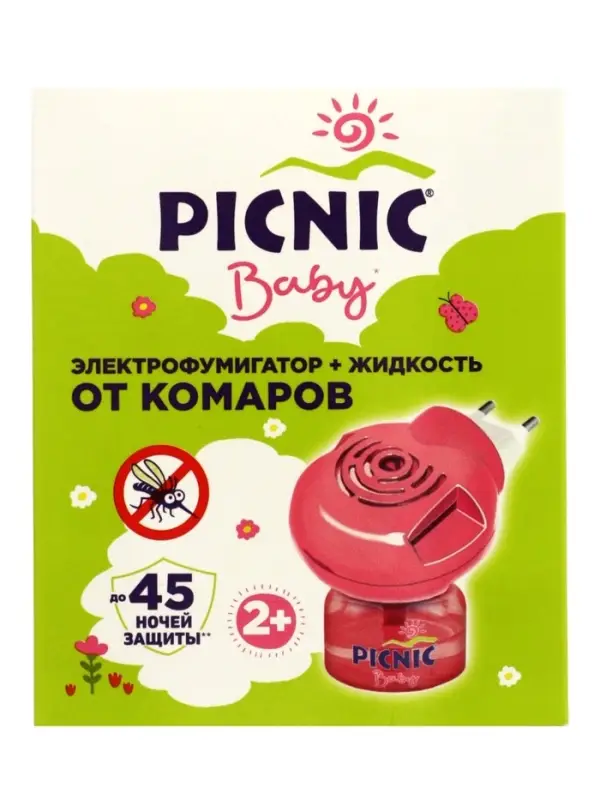 Комплект фумигатор+жидкость от комаров, Picnic baby
