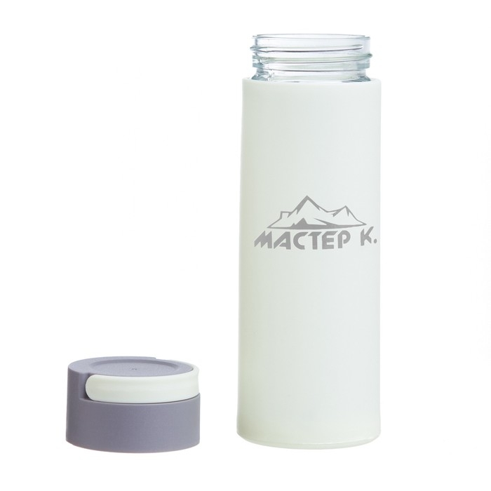 Бутылка для воды, 400 мл,  Бутылка для воды, 400 мл, "Мастер К", стеклянная