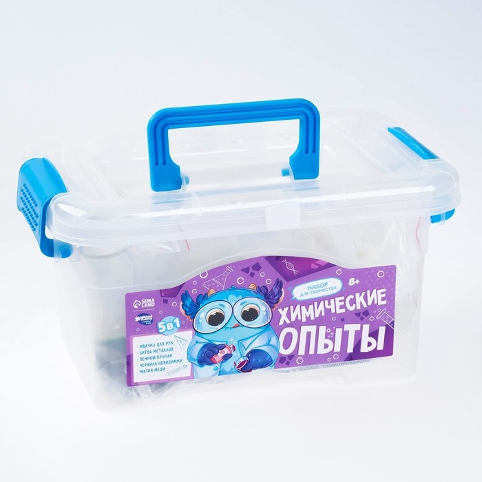 Набор для творчества в сундучке. Химические опыты 5 в 1 Набор для творчества в сундучке. Химические опыты 5 в 1