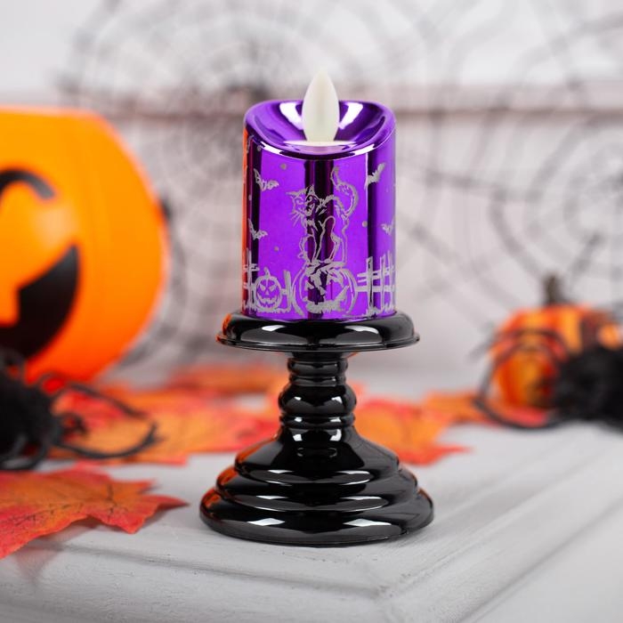 Светодиодная фигура «Свеча фиолетовая» 5 × 12 × 5 см, пластик, батарейки АААх2 (не в комплекте), свечение тёплое белое Светодиодная фигура «Свеча фиолетовая» 5 × 12 × 5 см, пластик, батарейки АААх2 (не в комплекте), свечение тёплое белое